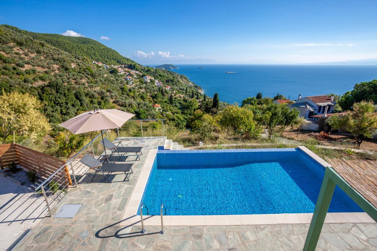 Olea Skopelos Villas With Swimming Pools & Sea View Panormos  Bagian luar foto