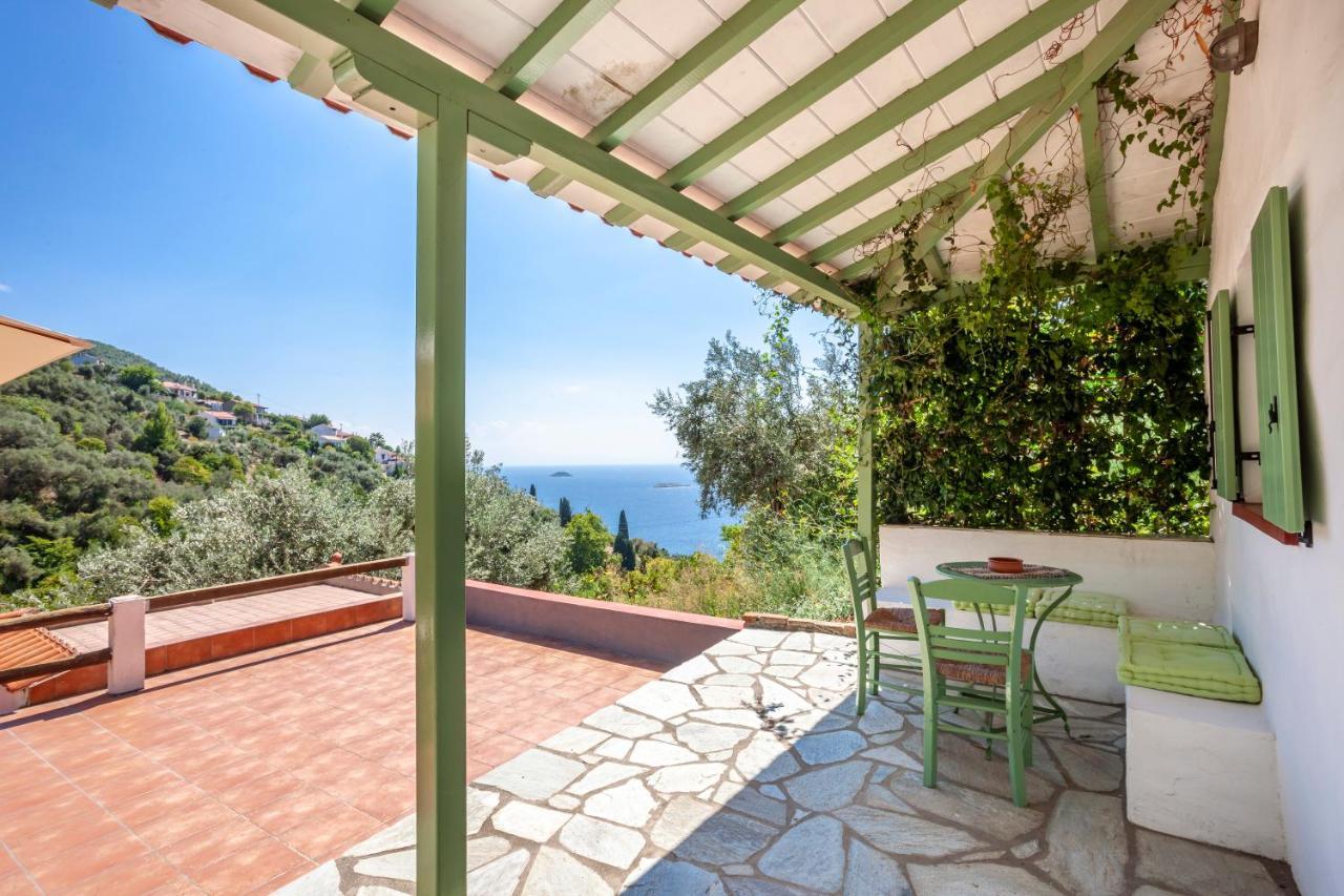 Olea Skopelos Villas With Swimming Pools & Sea View Panormos  Bagian luar foto
