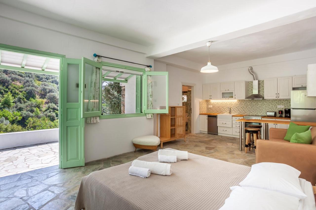 Olea Skopelos Villas With Swimming Pools & Sea View Panormos  Bagian luar foto