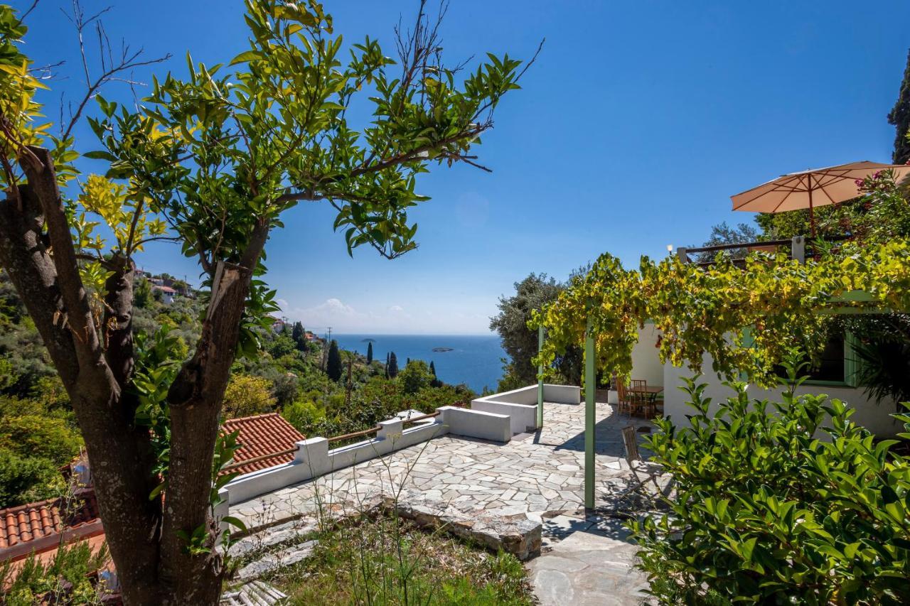 Olea Skopelos Villas With Swimming Pools & Sea View Panormos  Bagian luar foto