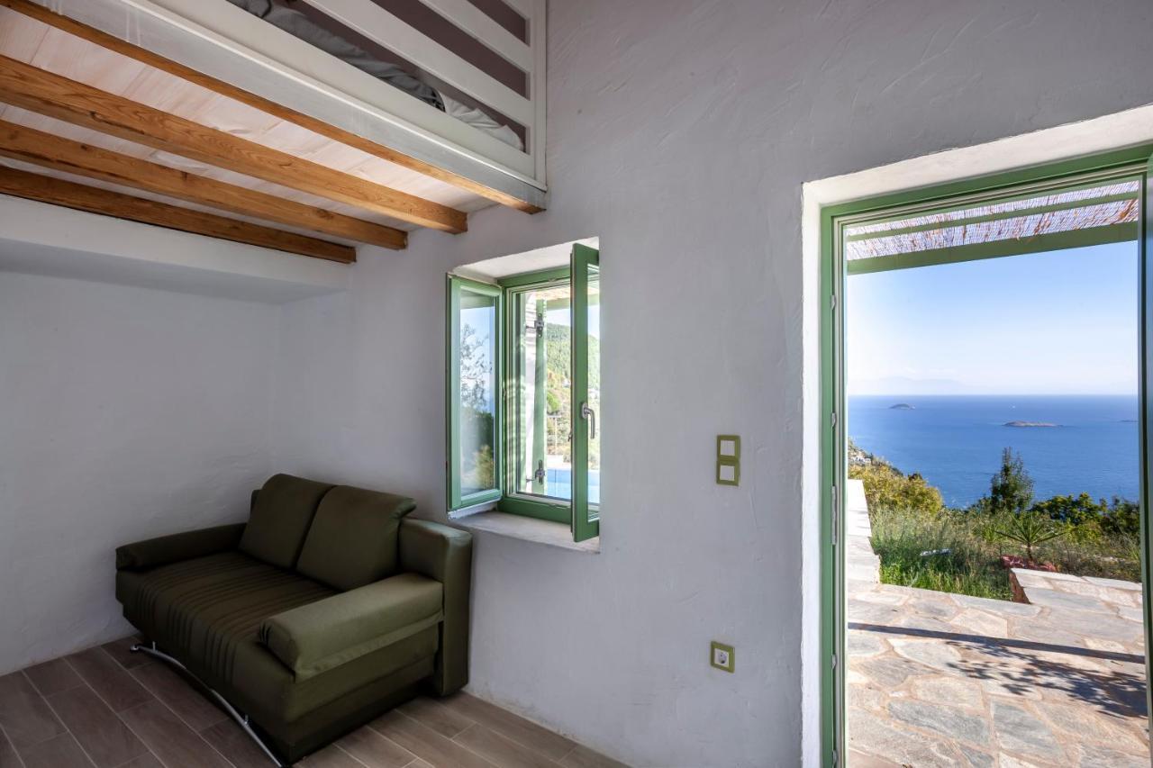 Olea Skopelos Villas With Swimming Pools & Sea View Panormos  Bagian luar foto