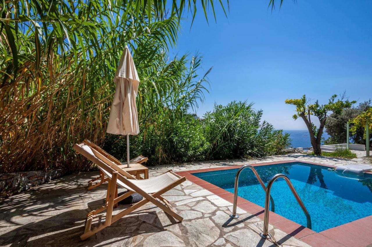 Olea Skopelos Villas With Swimming Pools & Sea View Panormos  Bagian luar foto
