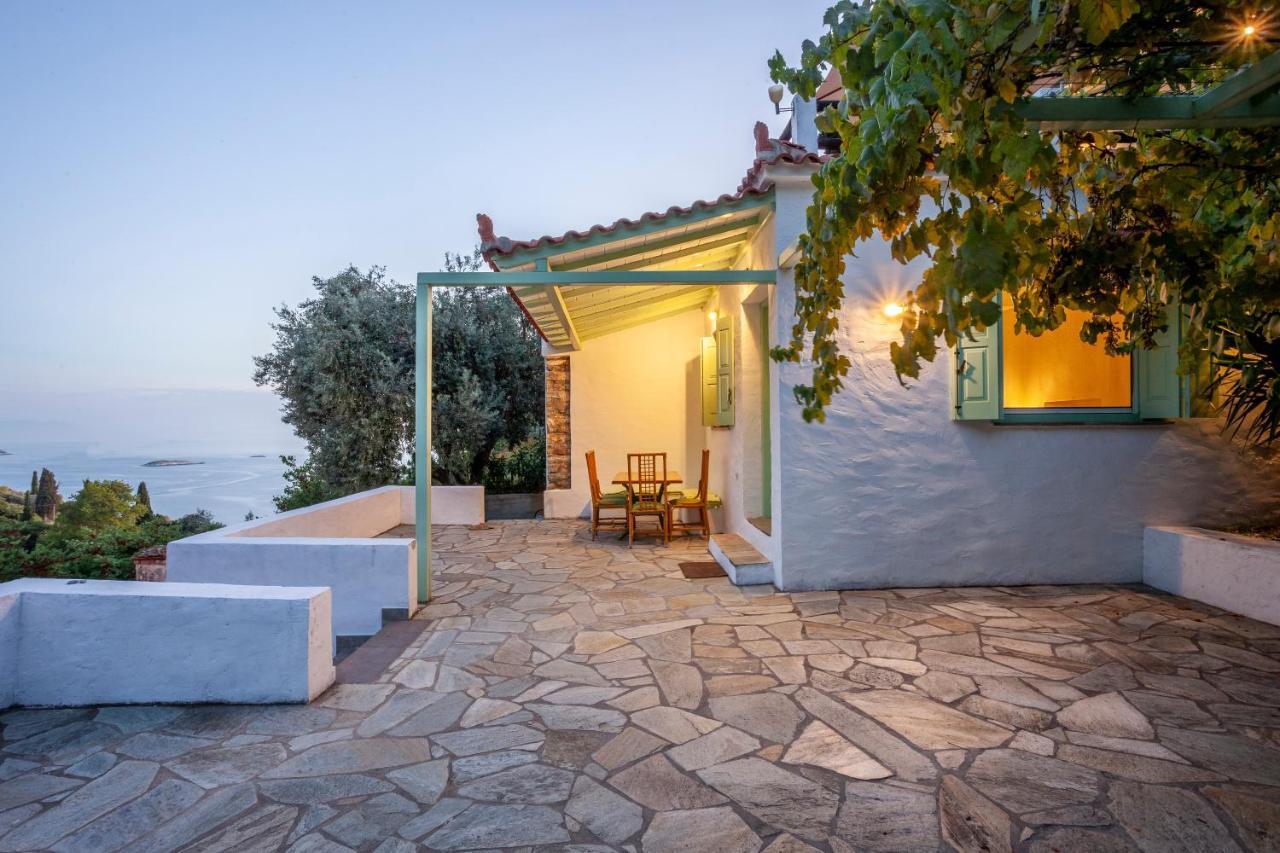 Olea Skopelos Villas With Swimming Pools & Sea View Panormos  Bagian luar foto