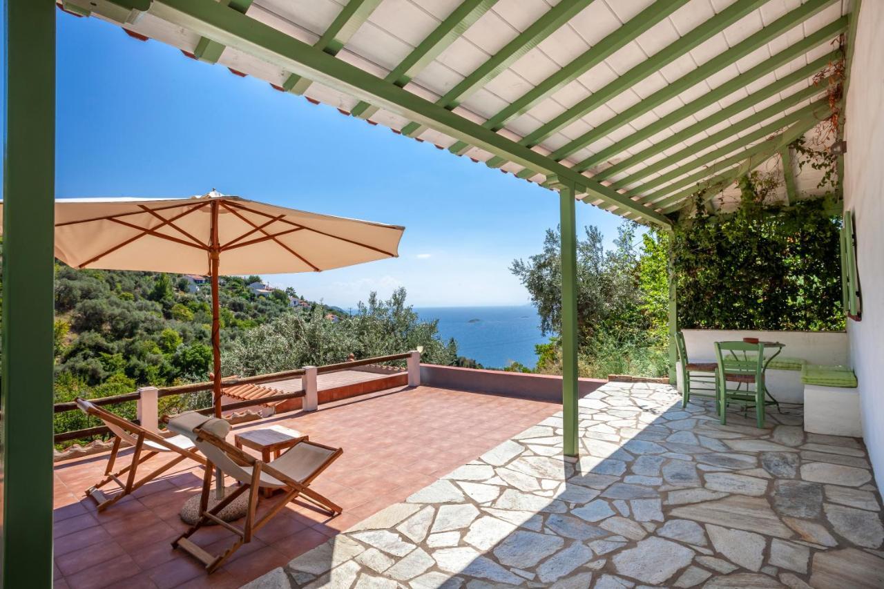 Olea Skopelos Villas With Swimming Pools & Sea View Panormos  Bagian luar foto