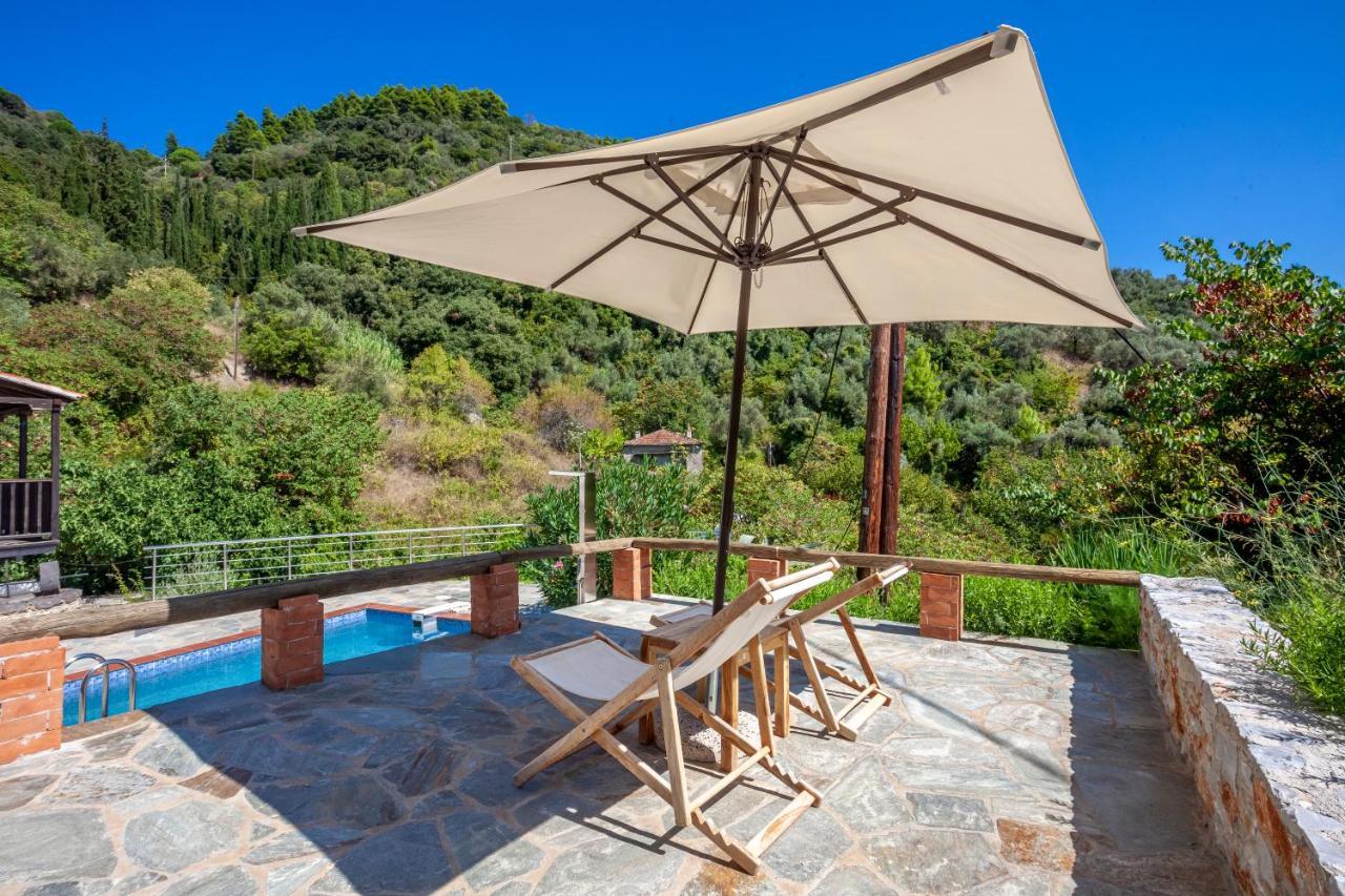 Olea Skopelos Villas With Swimming Pools & Sea View Panormos  Bagian luar foto